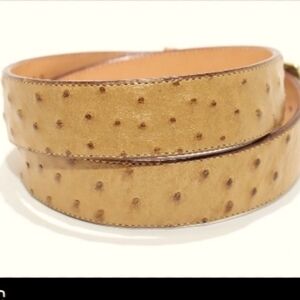 Ostrich Leather Wide Belt 39in